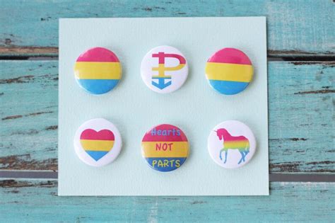 Pansexual Pride Pins A Total Set Of 6 Pins Show Ur Pride Etsy