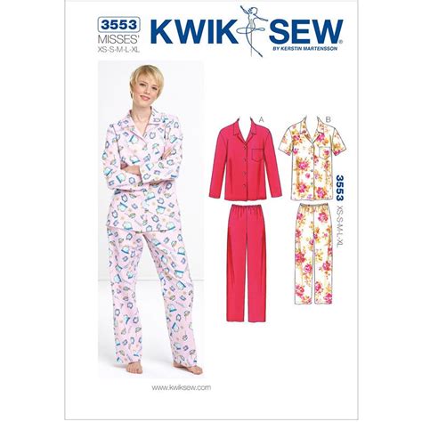 Look No Further For Your Ladies Pyjamas Kwik Sew Sewing Pattern 3553