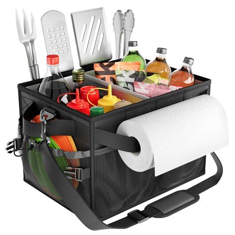 Fangsun Grill Caddy Bbq Caddy With Paper Towel Holder Picnic Griddle