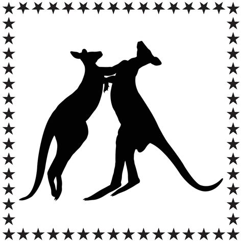 Kangaroo Silhouette illustration, Kangaroo Silhouette, Kangaroo ...