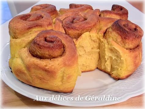 Aux délices de Géraldine Cinnamon pumpkin rolls ou brioche roulée au