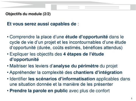 Objectifs Du Module Ppt T L Charger