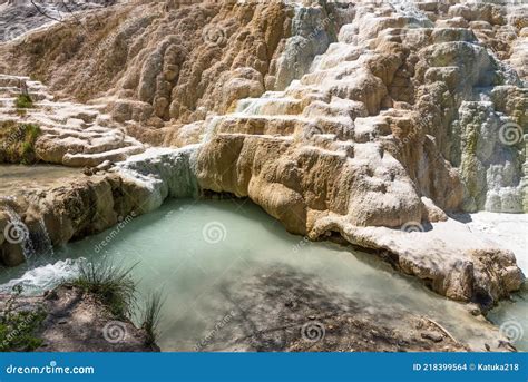 Bagni San Filippo Thermal Springs In Tuscany Italy Stock Photo Image