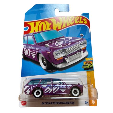 โมเดลรถเหล็ก Hotwheel แพ็ค Datsun Bluebird Wagon 510 สีม่วง Shopee