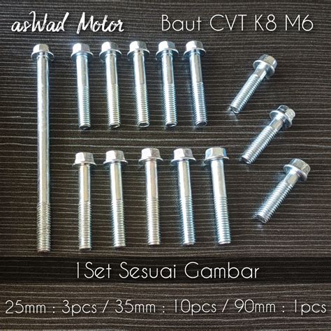 Jual Set Baut Blok Cvt Honda Beat Carbu Karburator Kunci T Baut