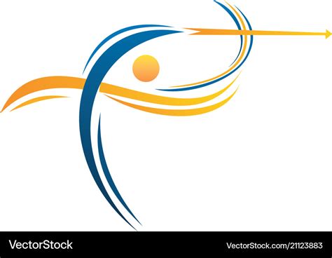 Archery logo design template Royalty Free Vector Image