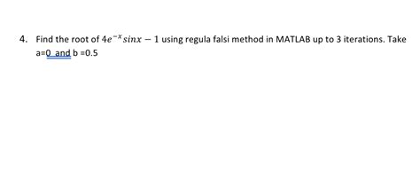 Solved Solve Q4 Using MATLAB Chegg