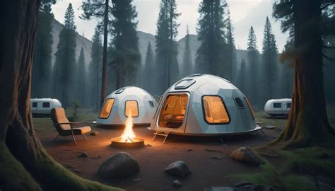 Capture The Essence Of A Sci Fi Camping Experience With A Wide Angle