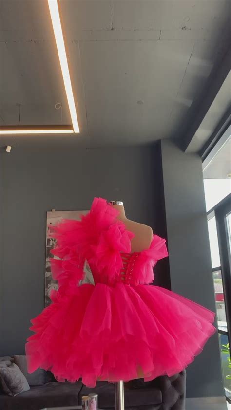 Short Hot Pink Dress Pink Prom Dresses Prom Dresses Short Short