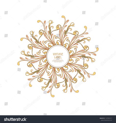 Frame Border Art Nouveau Style Isolated Stock Vector (Royalty Free ...