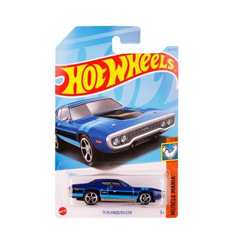 Carro Carrinho Miniatura Plymouth GTX Muscle Mania 166 Hot Wheels Escala 1 64 Mega Saldão 2024
