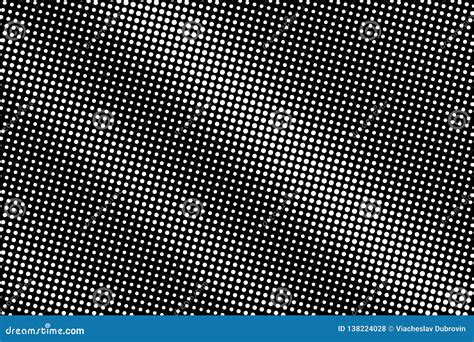 Puntos Blancos En Fondo Negro Peque A Textura De Semitono Del Vector