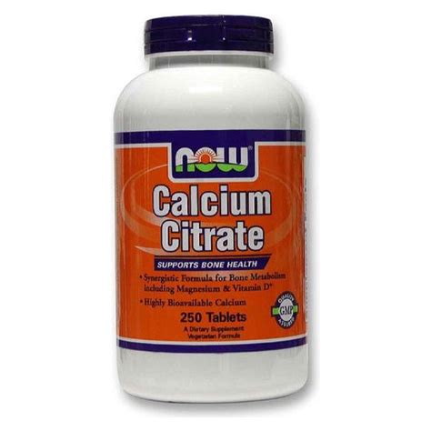 Urban Now Foods Calcium Citrate 250 Tablets Urban