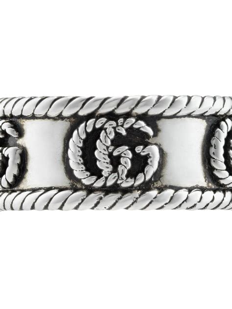 Gucci Sterling Silver Gg Marmont Ring Silver Farfetch