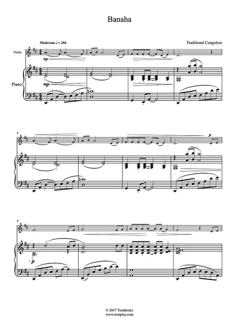 Banaha (accompaniment part) (Traditional) - Piano Sheet Music