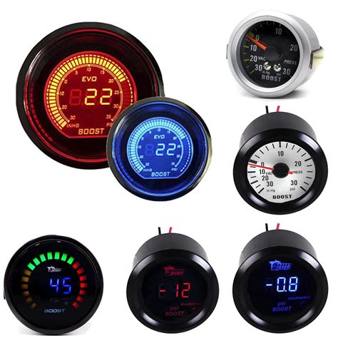 New Mm Mm Black White Shell Car Turbo Boost Gauge Psi Led Digital