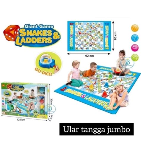 Jual Mainan Ular Tangga Karpet Jumbo Snakes Ladders Big Size Jumbo