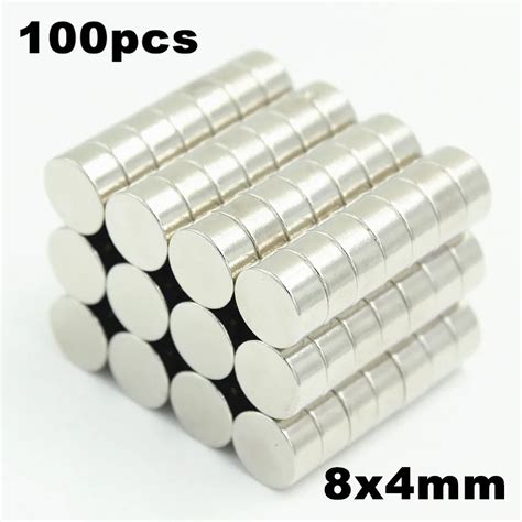 100pcs 8x4mm Super Powerful Strong Bulk Small Round NdFeB Neodymium