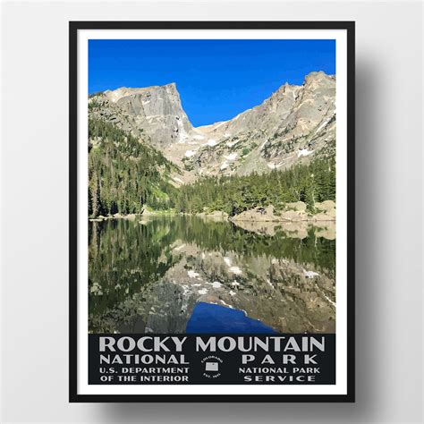 Rocky Mountain National Park Poster Wpa Dream Lake Just Go Travel