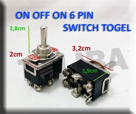 Jual Saklar Togel Toggle Switch Togel 6 Pin 6kaki Besar On Off On Di