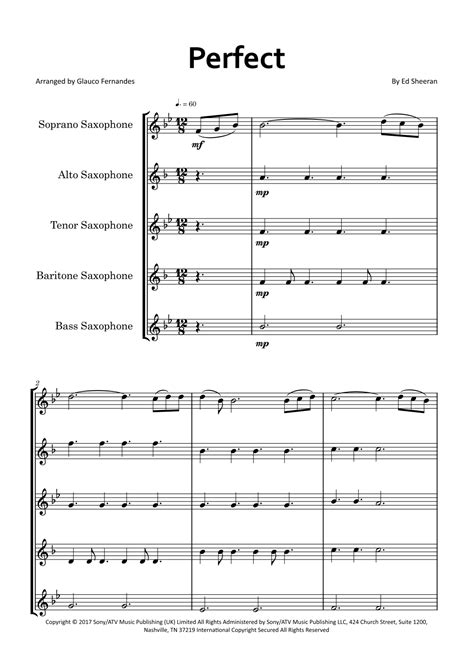 Perfect Arr Glauco Fernandes By Ed Sheeran Sheet Music For Woodwind