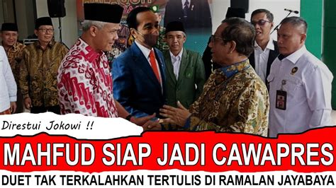 Duet Ganjar Mahfud Direstui Jokowi Anies Gigit Jari Berita