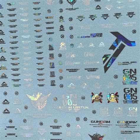 Delpi Decal Mg Gundam Virtue Holo Water Decal A Z Toy Hobby