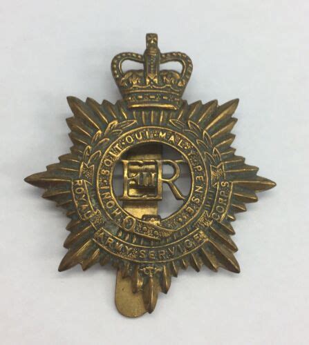 Vintage Royal Army Service Corps Brass Cap Badge Ebay