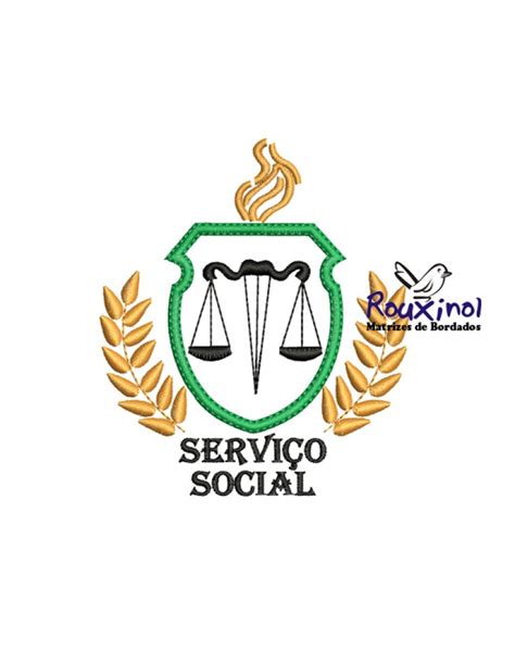 Matriz De Bordado Simbolo Profissão Serviço Social Rouxinol Matriz De