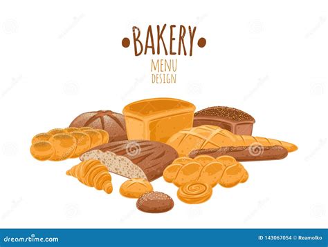 Iconos Del Pan Fijados Productos De La Panader A Del Vector Ilustraci N