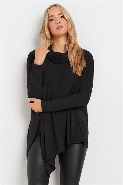 Lts Tall Women S Black Hanky Hem Top Long Tall Sally