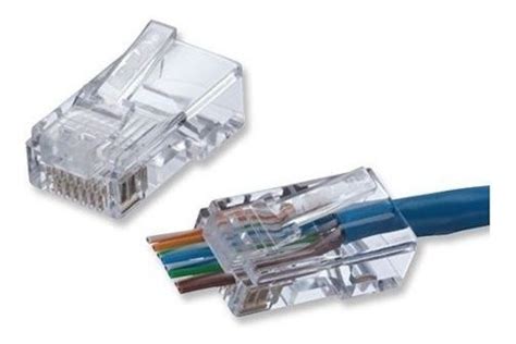 Conector RJ45 Macho De Passagem CAT6 FURUKAWA Velocidade Gigabit