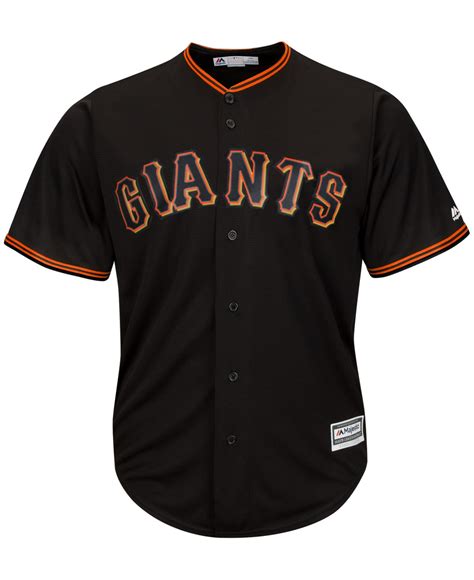 Majestic Synthetic Mens San Francisco Giants Replica Jersey In Black