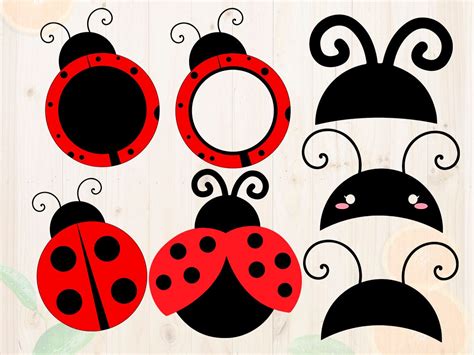 Ladybug Svg Ladybug Monogram Svg Dxf Eps And Png Cutfiles Etsy