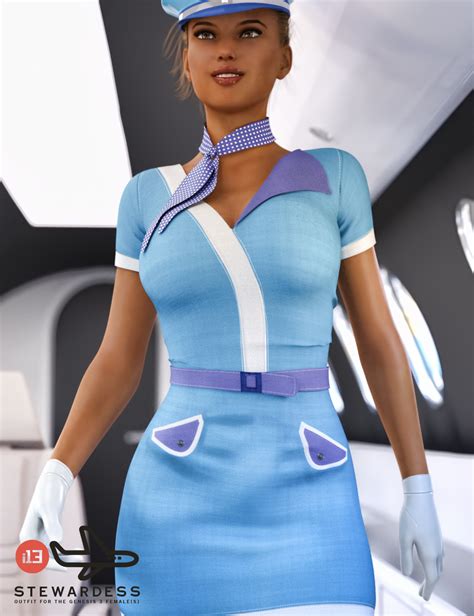 I13 Stewardess Outfit For The Genesis 3 Female S Daz 3d