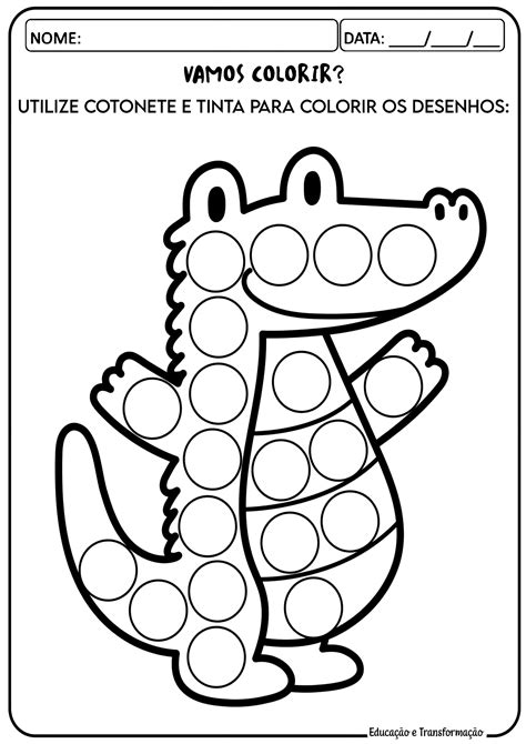 Desenho Para Pintura Com Cotonete