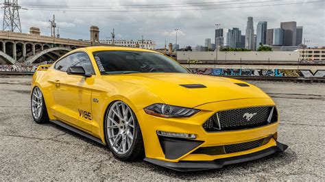 Ford Mustang S550 Yellow Blaque Diamond Bd F18 Wheel Front