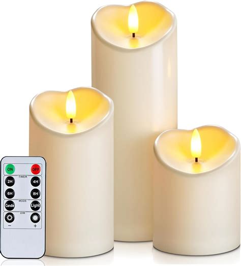 Amazon Ecogecko Pcs Outdoor Weatherproof Flameless Candles With