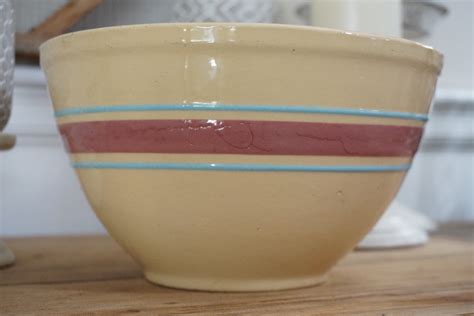 Vintage Watt Ovenware 9 Pottery Bowl Pink Turquoise Etsy