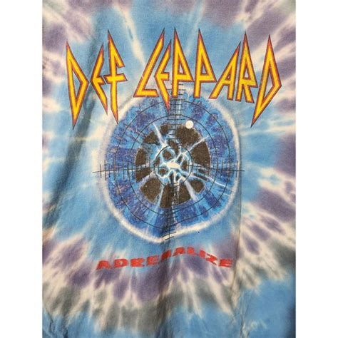 Def Leppard Shirts Def Leppard Tshirt Adult Small Blue Tie Dye