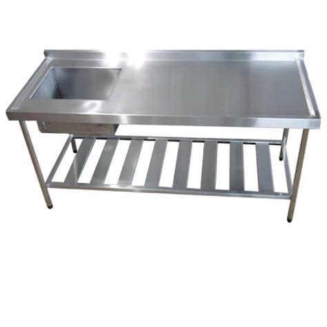 Pia Aço Inox Industrial 180x60x90 cm Cuba Esquerda Nortinox