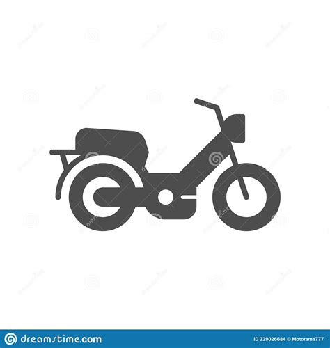 Icône De Glyphe De Cyclomoteur Ou De Scooter Illustration De Vecteur