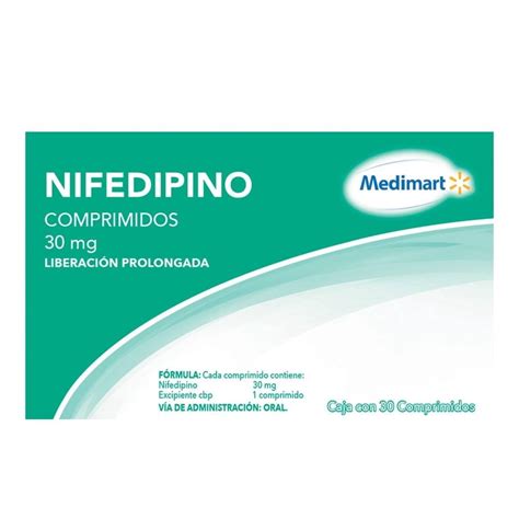 Nifedipino Medimart Mg Comprimidos De Liberaci N Prolongada