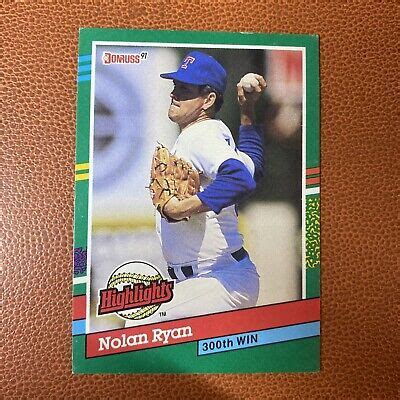 Donruss Nolan Ryan Bc Th Win Error Card Extremely Rare