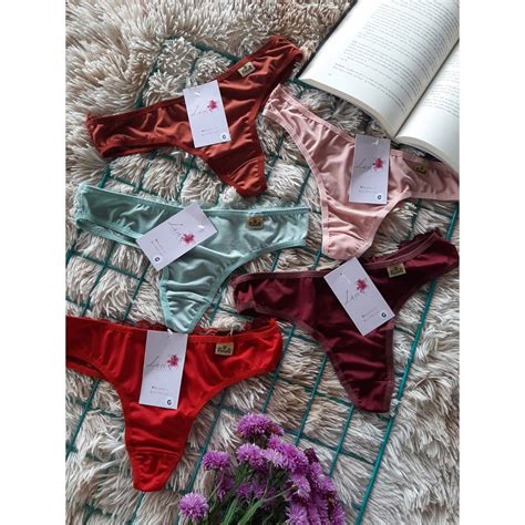 Kit Calcinha Feminina Fio Lingerie Sexy Renda Microfibra Shopee Brasil