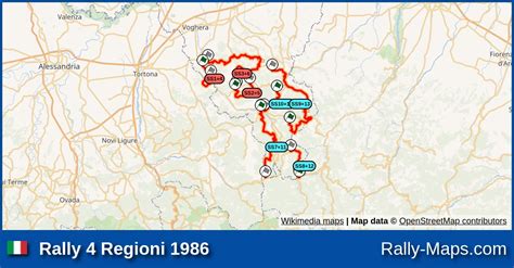 Streckenverlauf Rally 4 Regioni 1986 ERC RallyeKarte De