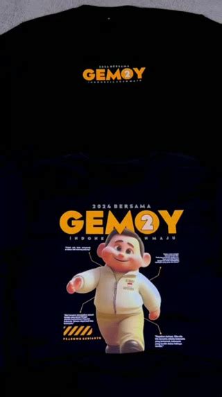 Jual Kaos Baju Distro Bersama Gemoy Prabowo Subianto Gibran