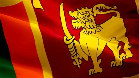 Sri Lanka Flag Motion Loop Video Waving Stock Video Pond