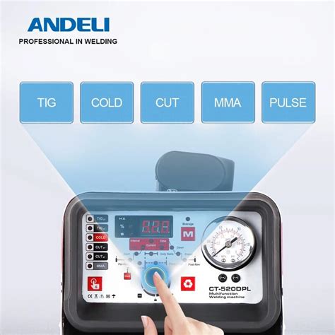 ANDELI CT-520DPL 다기능 용접기 TIG/TIG 펄스/콜드/플라즈마 컷/MMA/스틱 인버터 220V 용접기 / 용접 장비