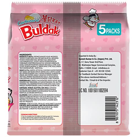 Buy Buldak Carbonara Hot Chicken Flavor Ramen Instant Stir Fried Noodle Online At Best Price